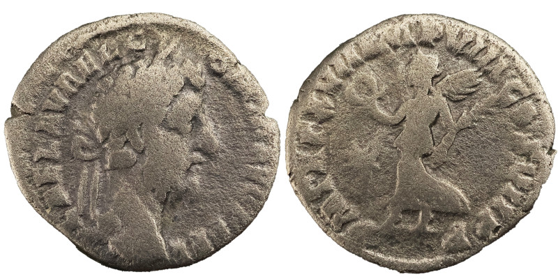 Marcus Aurelius AR Denarius, 176 - 177 AD. Obv: M ANTONINVS AVG GERM SARM: Head ...