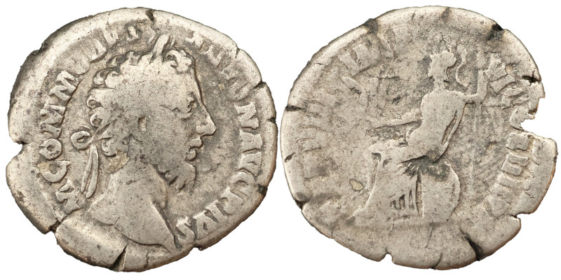 Commodus AR Denarius, 180 AD. Obv: M COMMODVS ANTONINVS AVG: Head of Commodus, l...