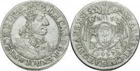 John II Casimir, 1/4 Thaler Danizg 1657 DL