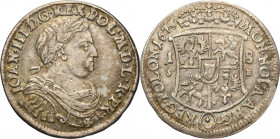 John III Sobieski, 1/4 Thaler Bromberg 1677 SB