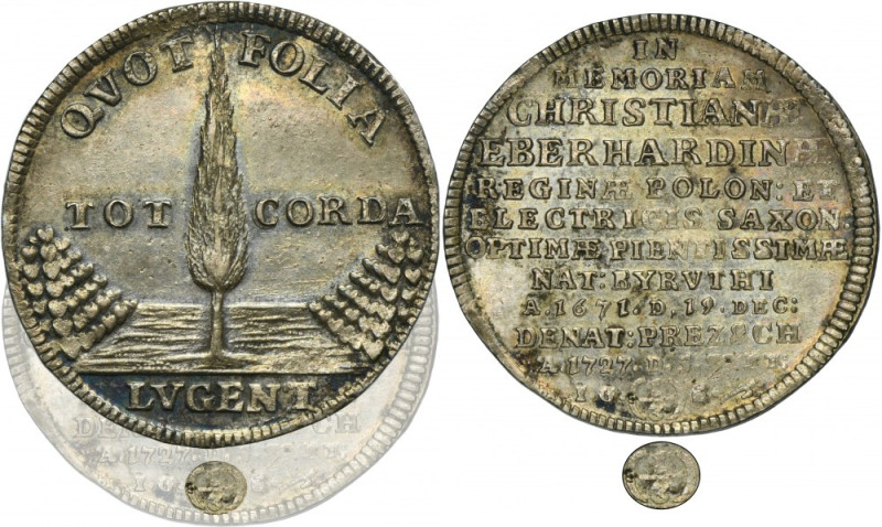 Augustus II the Strong, 1/3 Thaler posthumous Dresden 1727 IGS - RARE Rare posth...