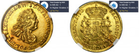 Augustus III of Poland, Ducat Dresden 1750 FWôF - NGC MS62 MAX - JEDYNY