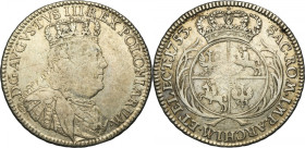 August III of Poland, 1/2 Banco Thaler Leipzig 1753 - VERY RARE R5