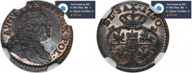 Augustus III of Poland, Schilling Dresden 1750 - NGC MS66✭ BN - RARE MAX - JEDYNY R3