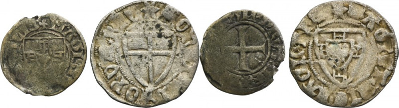 Lot, Teutonic Order, Kwartnik and Schilling (2 pcs.) Lot of two coins of Teutoni...