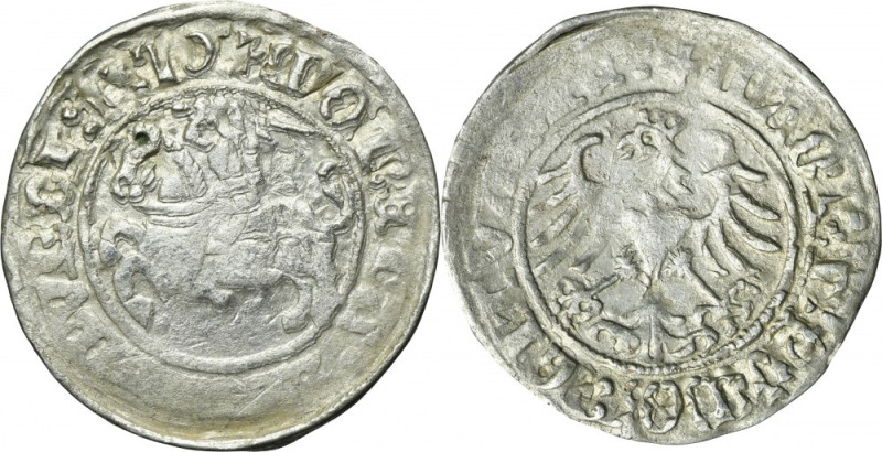 Sigismund I the Old, Halfgroat Vilnius 1510 Variety with knight without ring at ...