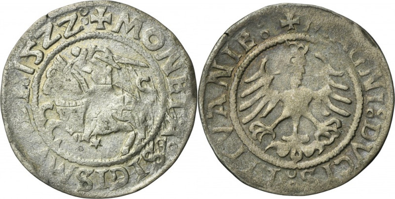 Sigismund I the Old, 1/2 Groschen Vilnius 1522 Variety with ending of obverse lg...