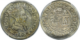 Sigismund II August, 4 Groschen Villnius 1566 - L/LIT - PCGS XF40 R