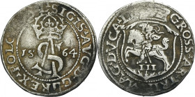 Sigismund II August, 3 Groschen Vilnius 1564 - L/LI R1