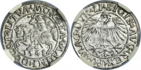 Sigismund II August, 1/2 Groschen Vilnius 1548 - LI/LITVA - NGC MS63