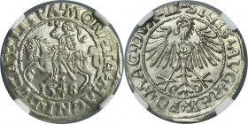 Sigismund II August, 1/2 Groschen Vilnius 1548 - LI/LITVA - NGC MS62