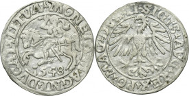 Sigismund II August, 1/2 Groschen Vilnius 1548 - LI/LITVA