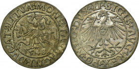 Sigismund II August, 1/2 Groschen Vilnius 1548 - LI/LITVA