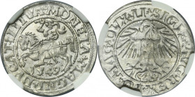 Sigismund II August, 1/2 Groschen Vilnius 1549 - LI/LITVA - NGC MS62