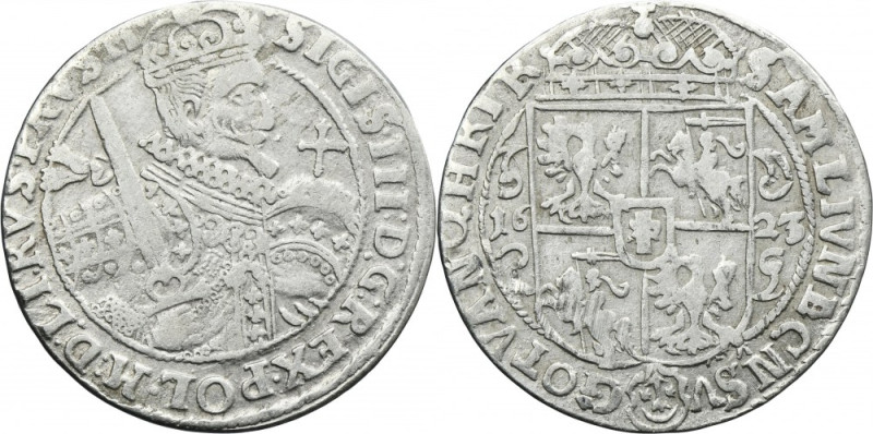 Sigismund III Vasa, 1/4 Thaler Bromberg 1623 - PRVS M Variety&nbsp;with the endi...