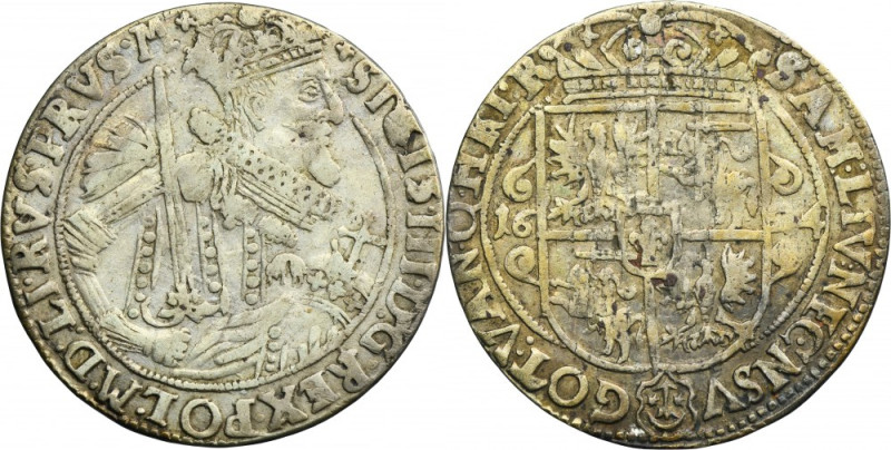 Sigismund III Vasa, 1/4 Thaler Bromberg 1624 - PRVS M - RARER Rare variety with ...