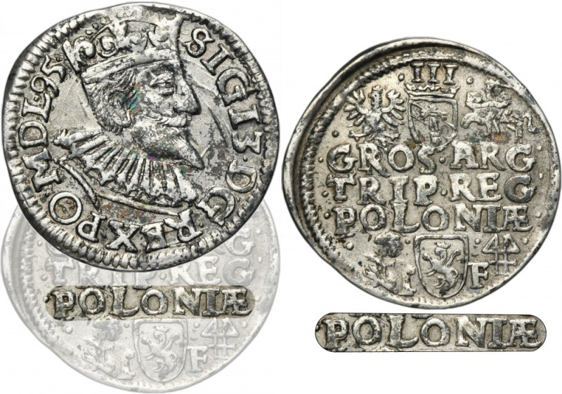 Sigismund III Vasa, 3 Groschen Fraustadt 1595 - UNLISTED, POLONIÆ Variety not li...