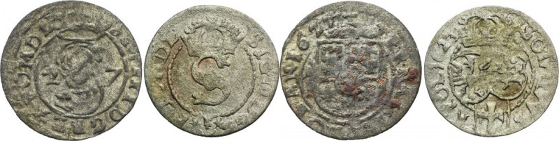 Lot, Sigismund III Vasa, Ternarius and Schilling (2 pcs.) Lot of two coins of Si...