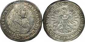 Silesia, Duchy of Oels, Chrustian Ulrich, 15 Kreuzer Oels 1678 FCV - VERY RARE R5
