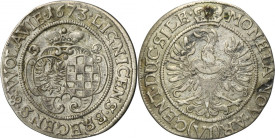 Silesia, Duchy of Liegnitz-Brieg-Wohlau, Luise von Anhalt-Dessau, 6 Kreuzer Brieg 1673 CB R