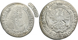 Silesia, Duchy of Juliusburg, Julius Sigismund, 6 Kreuzer Oels 1680 - VERY RARE