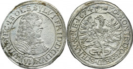 Silesia, Duchy of Oels, Sylvius Friedrich, 6 Kreuzer Oels 1674 SP - UNLISTED