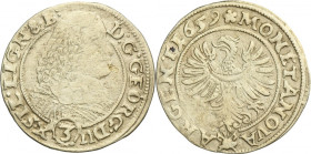 Silesia, Duchy of Liegnitz-Brieg-Wohlau, Georg III, 3 Kreuzer Brieg 1659 R