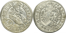 Silesia, Habsburg rule, Leopold I, 3 Kreuzer Brieg 1699 CB