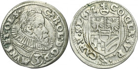 Silesia, Duchy of Münsterberg-Oels, Karl II, 3 Kreuzer Oels 1612