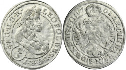Silesia, Habsburg rule, Leopold I, 3 Kreuzer Oppeln 1701 FN