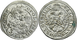 Silesia, Habsburg rule, Leopold I, 3 Kreuzer Oppeln 1702 FN - UNLISTED