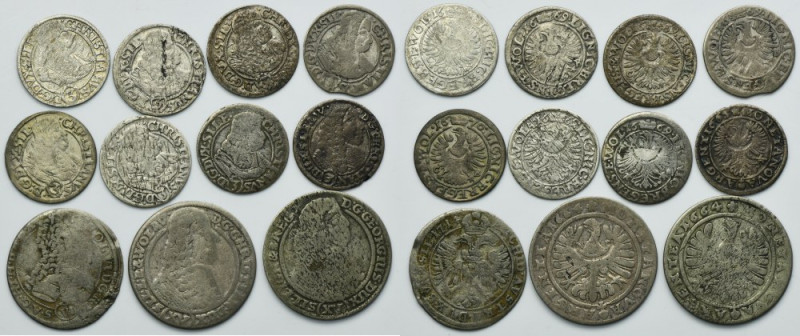 Lot, Duchy of Liegnitz-Brieg-Wohlau, Kreuzer (11 pcs.) Lot of 11 Silesian coins ...