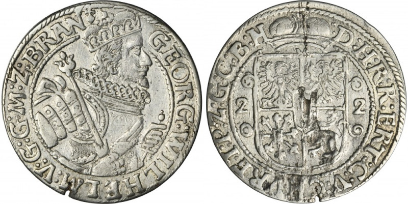 Duchy of Prussia, Georg Wilhelm, 1/4 Thaler Königsberg 1622 Variety with the end...