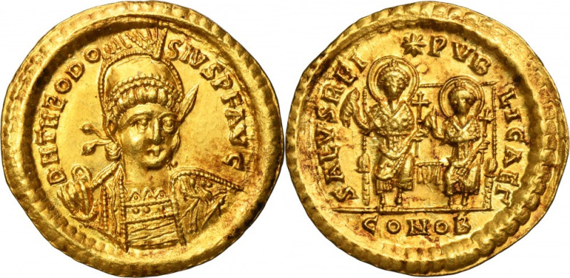 Roman Imperial, Theodosius II, Solidus - VERY RARE Very rare solidus of Theodosi...