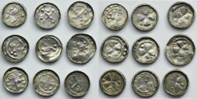 Lot, Germany, Saxony, Anonymous Saxon bishops, Cross denarius 11th century (9 pcs.)