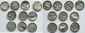 Lot, Germany, Saxony, Anonymous Saxon bishops, Cross denarius 11th century (10 pcs.)
