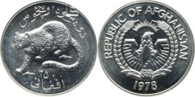 Afghanistan, 250 Afghani Llantrisant 1978 - Snow leopard - GCN MS63