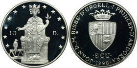 Andorra, 10 Diners 1996 - Frederick II