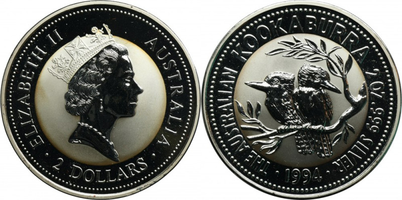 Australia, Elizabeth II, 2 Dollar Perth 1994 - Kookaburra Proof type. 2 oz. '999...