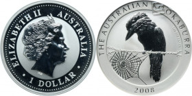 Australia, Elizabeth II, 1 Dollar Perth 2008 P - Kookaburra - GCN PR69