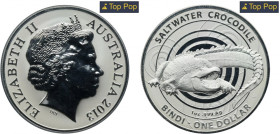 Australia, Elizabeth II, 1 Dollar 2013 - Saltwater crocodile - PCGS MS70 MAX