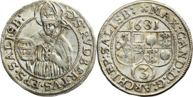 Austria, Archbishopric of Salzburg, Max Gandolf von Küenburg, 3 Kreuzer Salzburg 1681
