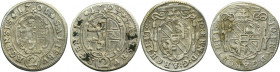 Lot, Austria, Archbishopric of Salzburg, Johann Ernst von Thun, 2 Kreuzer (2 pcs.)