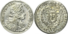 Austria, Karl VI, 6 Kreuzer Hall 1739