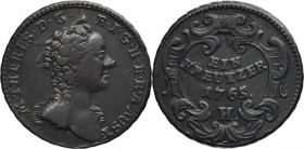 Austria, Maria Theresa, 1 Kreuzer Hall 1765 H - RARE