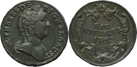 Austria, Maria Theresa, 1 Kreuzer Kremnitz 1762 K
