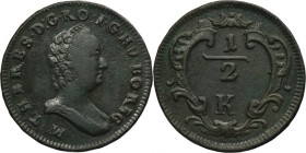 Austria, Maria Teresa, 1/2 Kreuzer Wien undated K