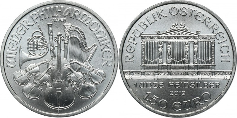 Austria, Second Republic, 1.5 Euro Wien 2019 - Vienna Philharmonic Silver '999'....