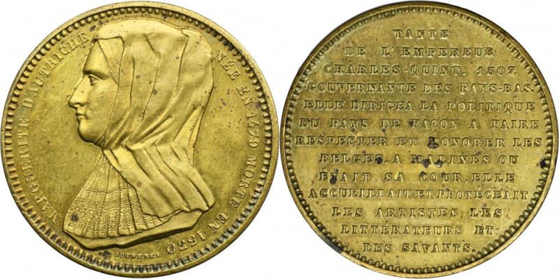 Belgium, Leopold I, Token Marguerite d'Autriche 1846 Belgian token from the Grea...