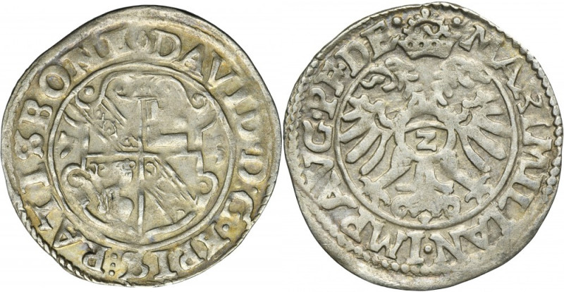 Germany, Bishopric of Regensburg, David Kölderer von Burgstall, 1/2 Batzen 1575 ...